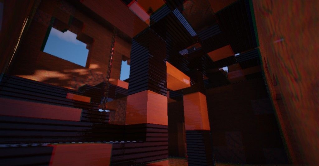 Реалистичная графика Minecraft с шейдерами, демонстрирующая водные эффекты