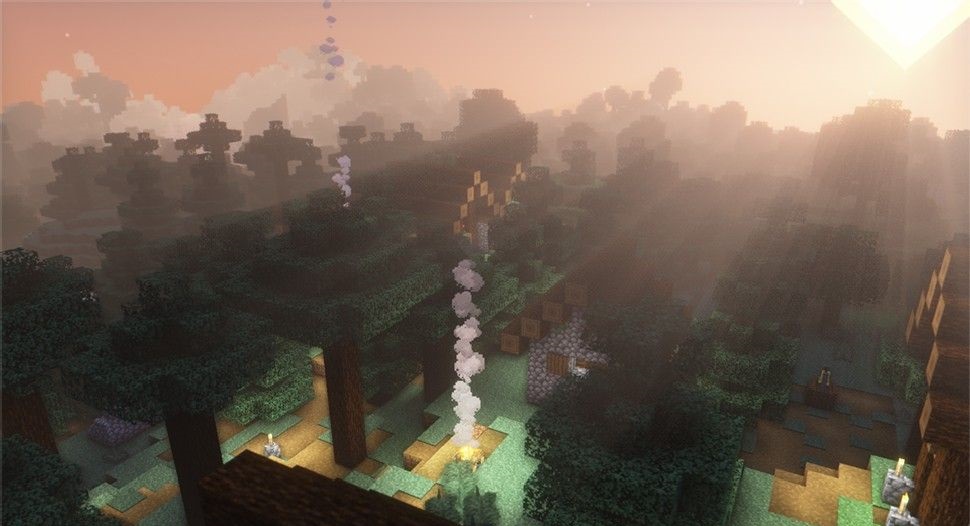 Реалистичные тени и освещение в Minecraft благодаря шейдеру DrDestens