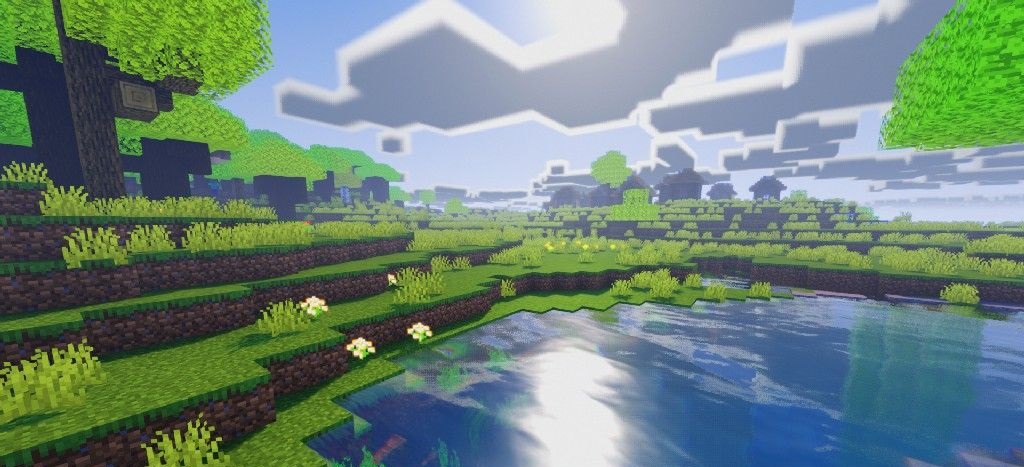 Шейдер Atlas с эффектом рисованного мира в Minecraft