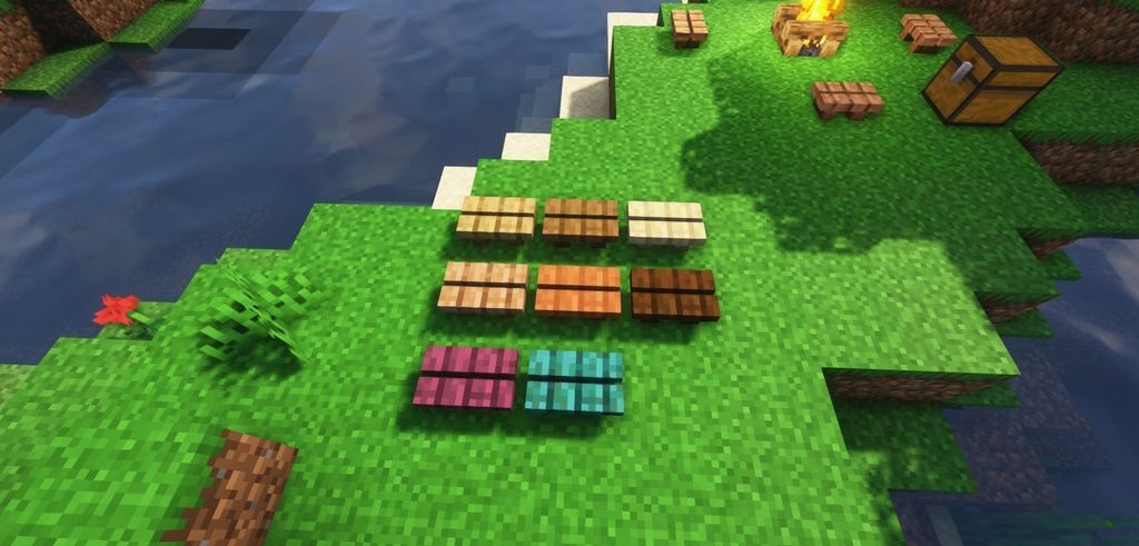 Крафт стульчика Camp Chair в верстаке Minecraft