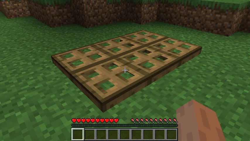 Анимация крафта меча и кирки в Minecraft