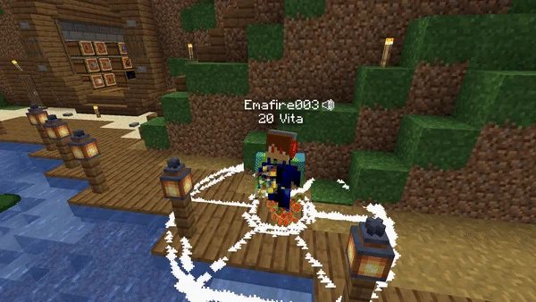 Игроки сражаются в Bed Wars на сервере Minecraft