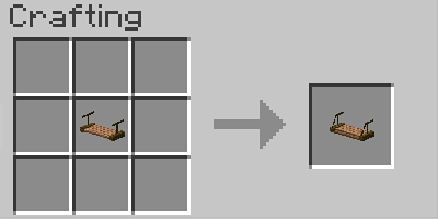 Деревянный подвесной мост в биоме леса Minecraft