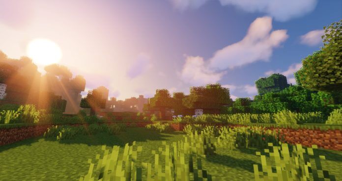 Игроки на сервере Minecraft в режиме выживания с постройками