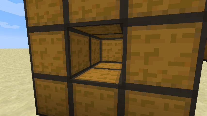 Пример крафта кирки в Minecraft