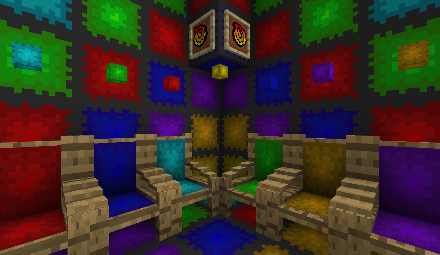 Красивый дом в Minecraft с детализированным интерьером и садом