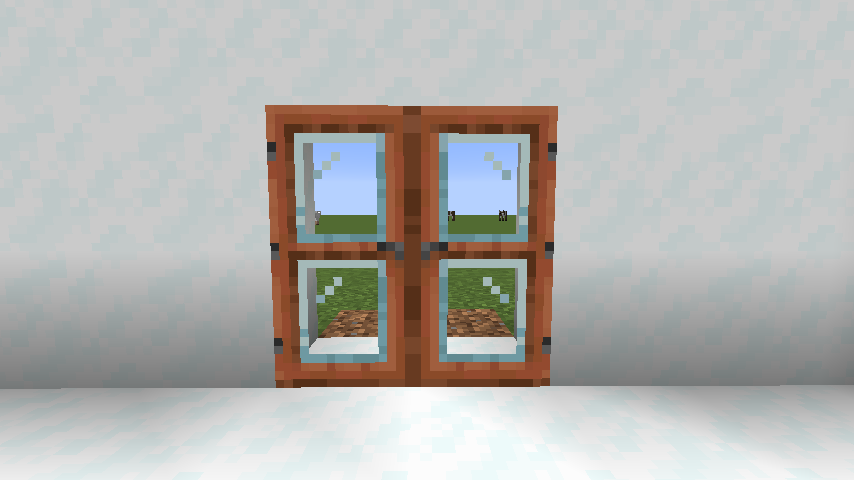 Сравнение стандартных и модернизированных стеклянных дверей в Minecraft