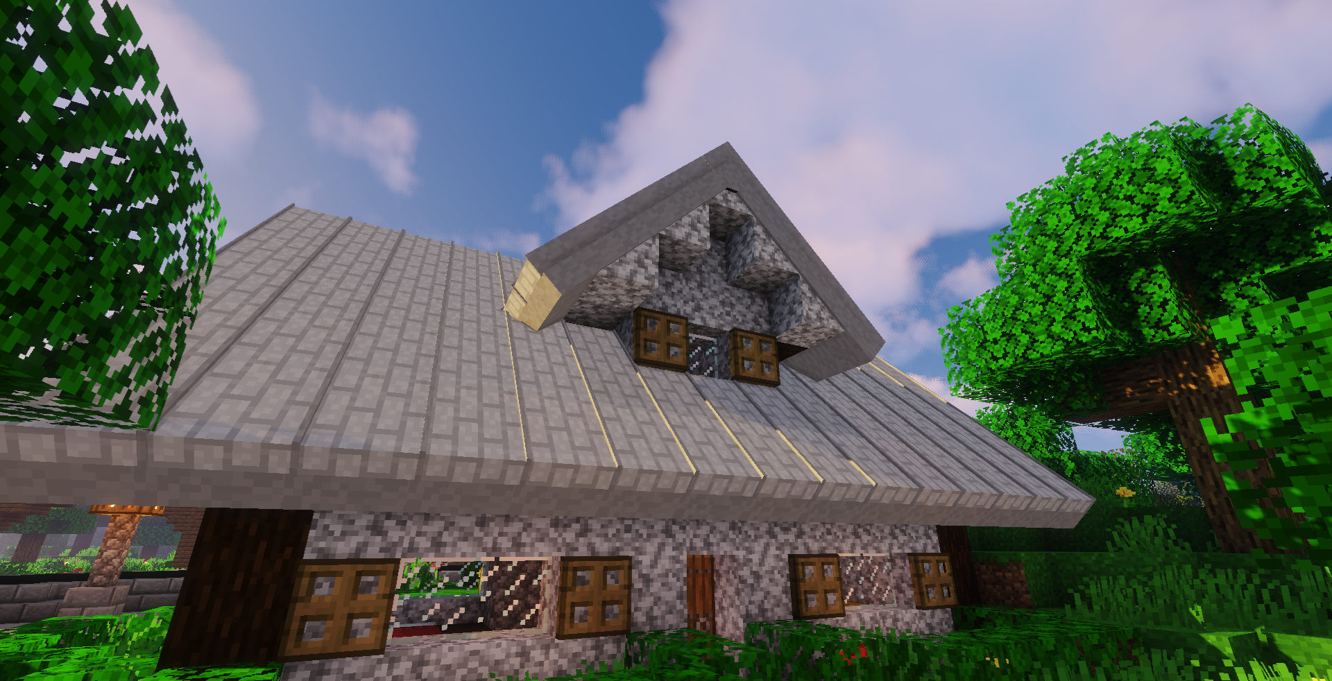 Сложная редстоун-схема в Minecraft с повторителями и поршнями