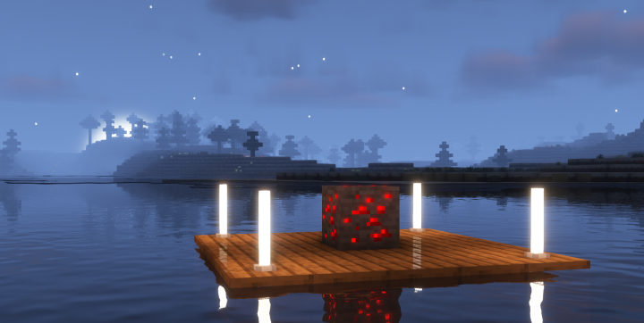Игроки вместе строят город на сервере Minecraft в мультиплеере