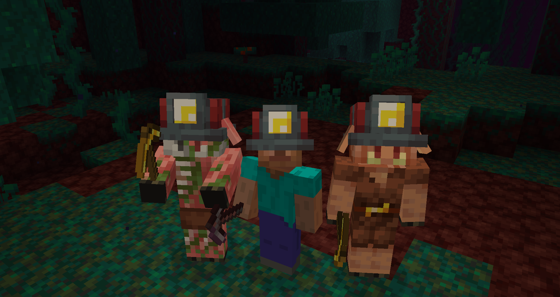Игроки на сервере Minecraft в режиме BedWars