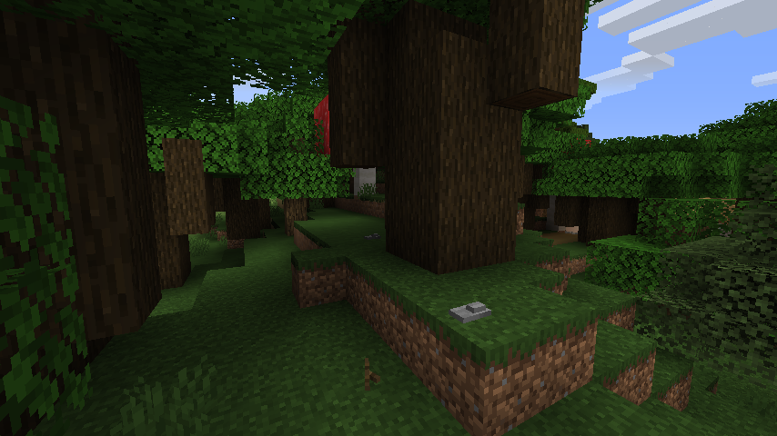 Игроки строят город на сервере Minecraft в мультиплеере