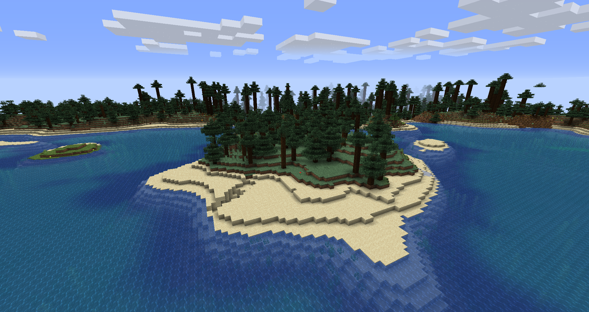 Подземелье в Minecraft с сундуками, спаунерами и факелами