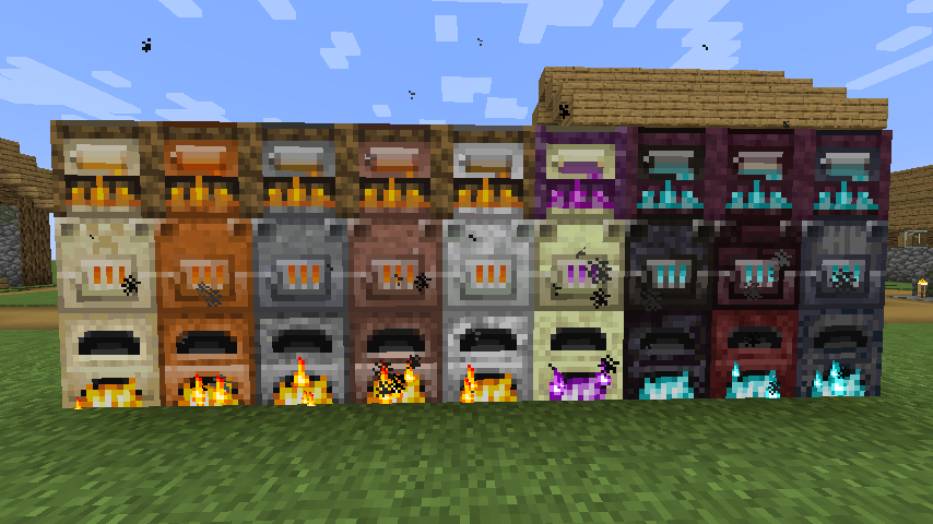 Интерфейс верстака в Minecraft с рецептами крафта