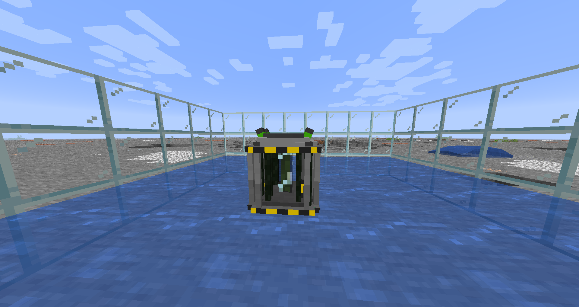 Ускоритель частиц в Minecraft с модом Nuclear Science, создающий редкие элементы