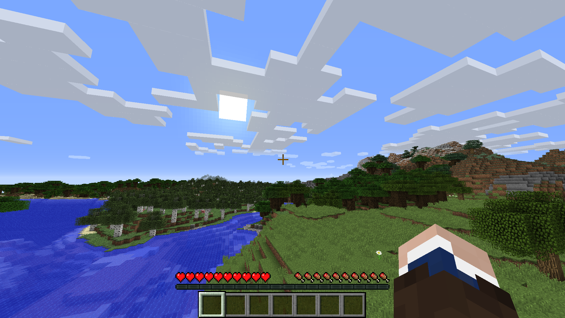 Пример средневекового замка в Minecraft из камня и дерева