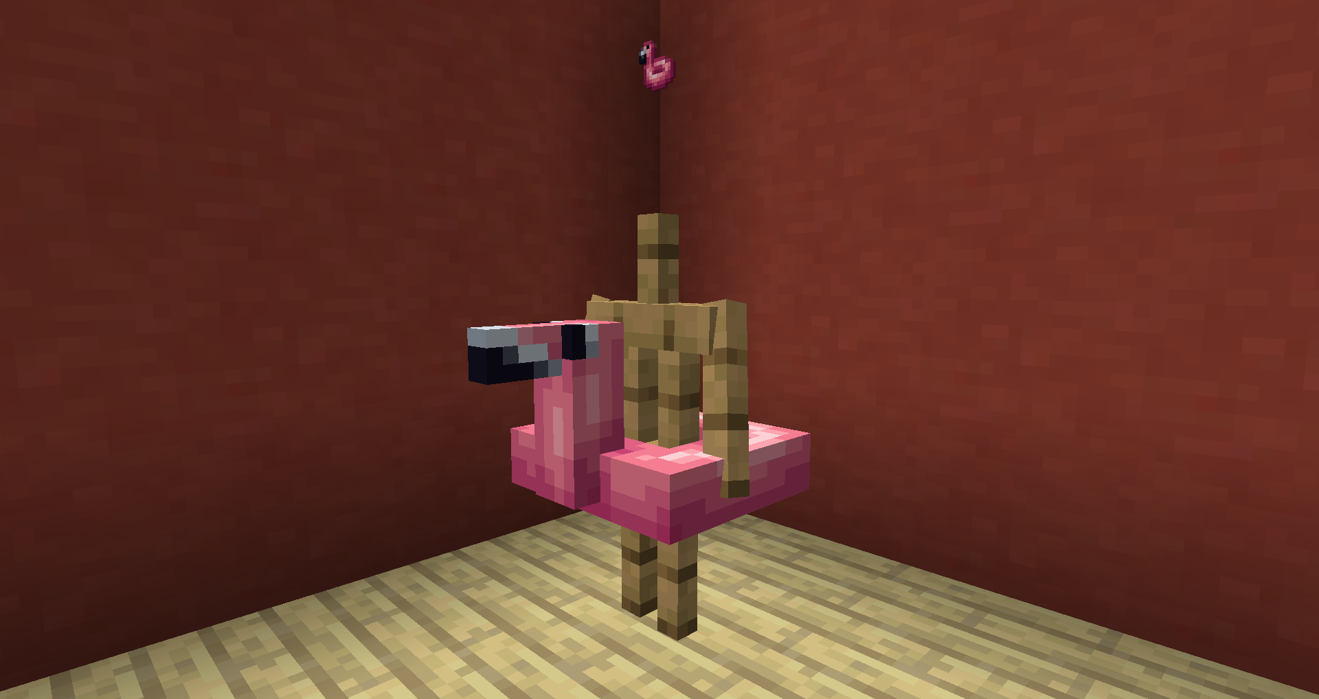 Игрок крафтит предметы на верстаке в Minecraft