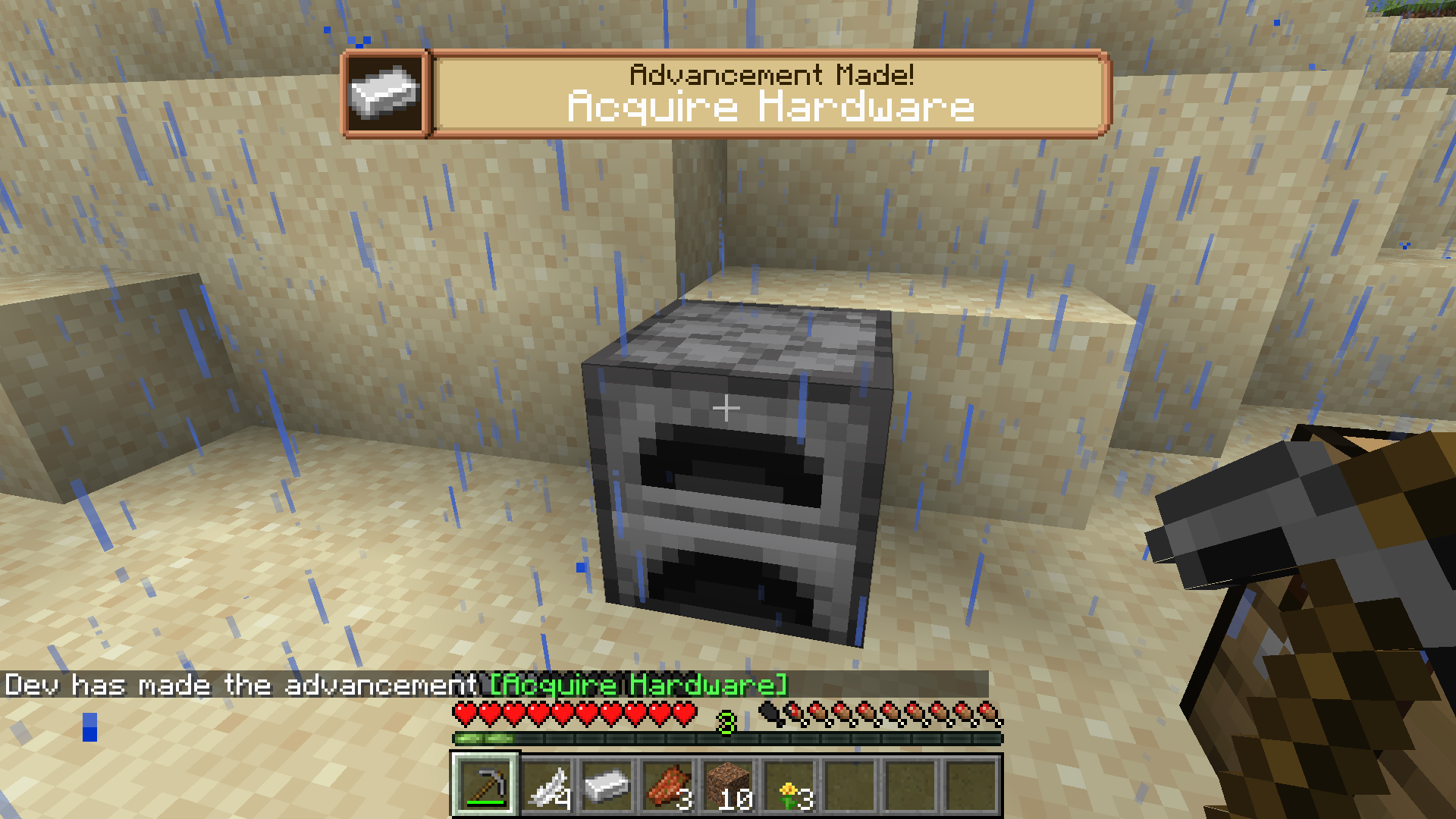 Интерфейс верстака в Minecraft с рецептами крафта