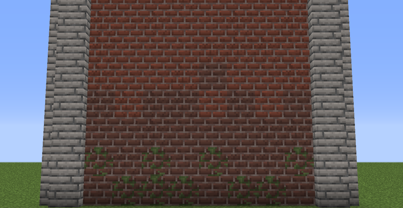 Пример масштабной постройки в Minecraft с детализированными блоками