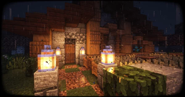 Готовый дом в Minecraft с садом, фермой и декоративными блоками