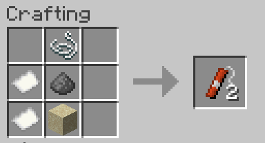 Крафт динамитной шашки в Minecraft с модом TNT Stick VanillaPlus