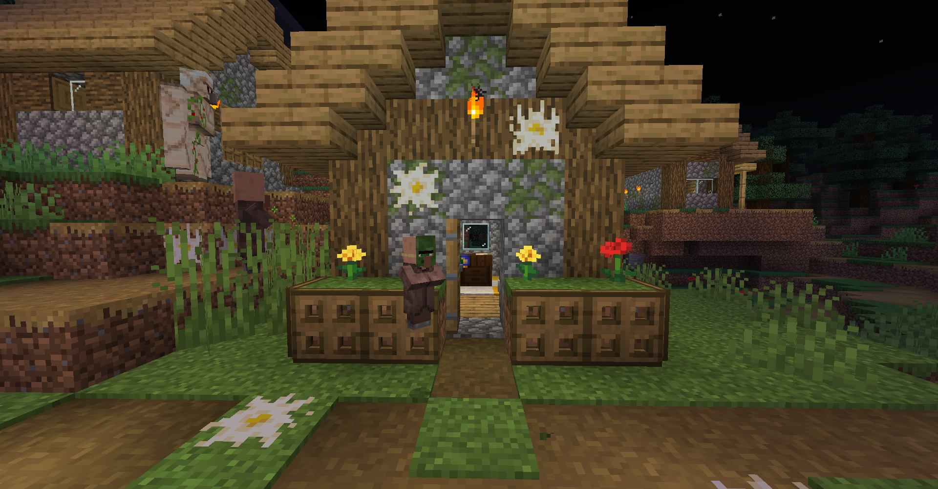 Разные биомы Minecraft: лес, пустыня и горы