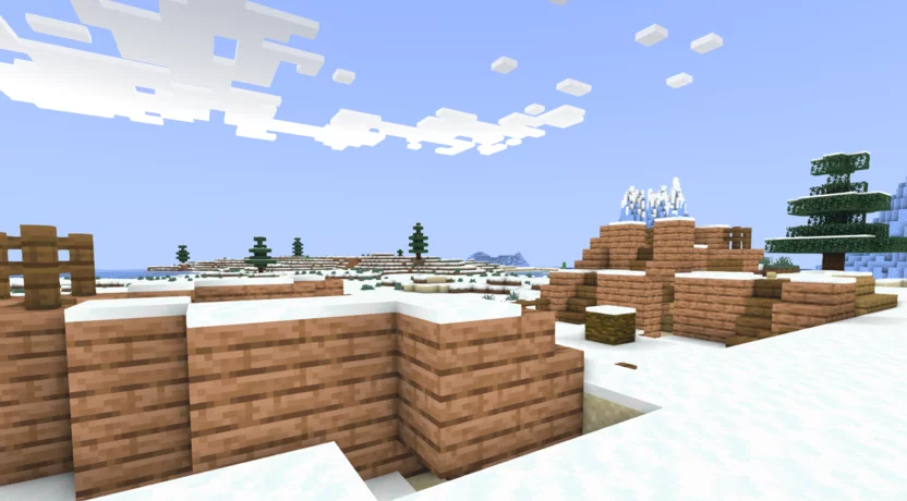 Подводный мир Minecraft с кораллами и рыбами в голубой воде