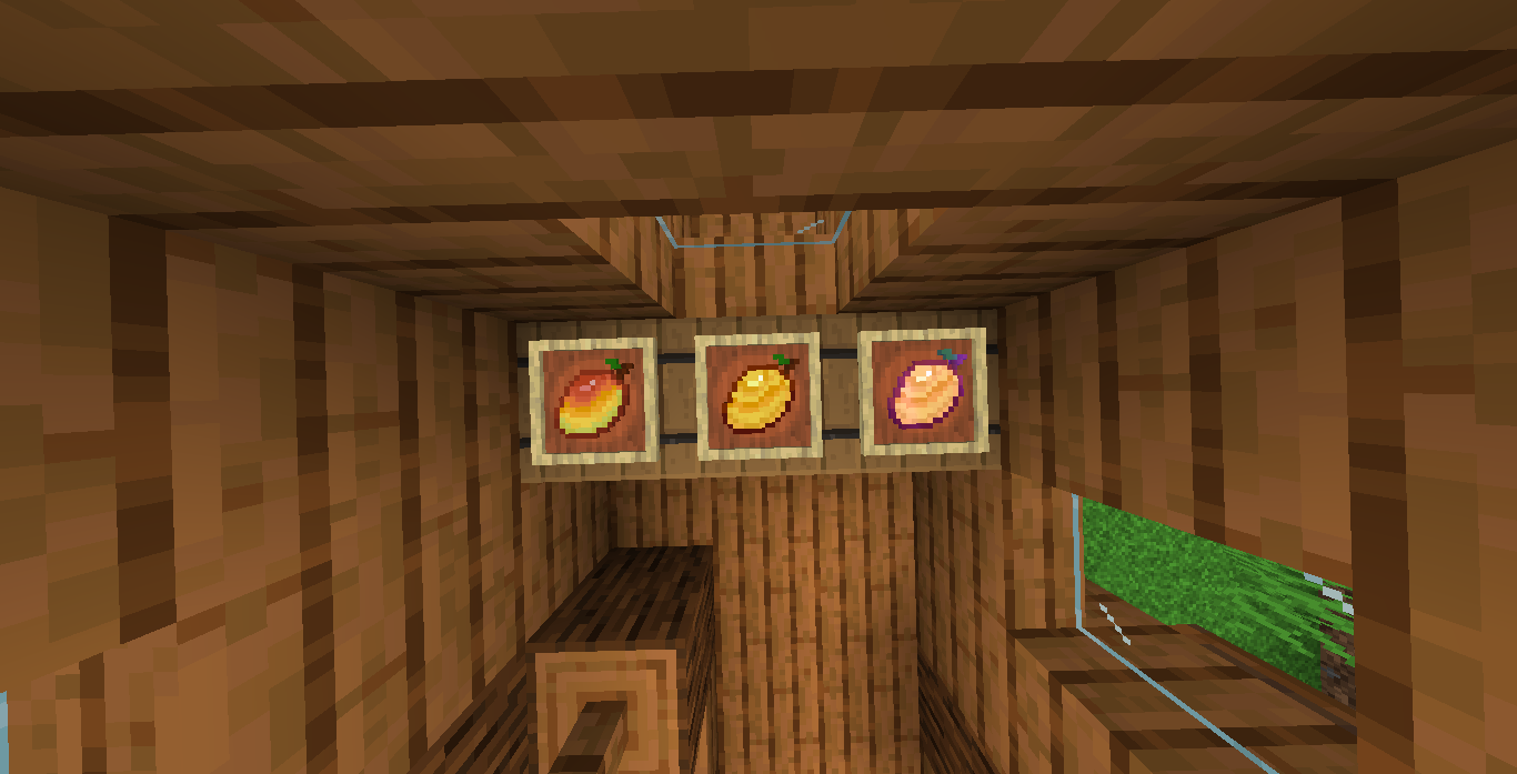 Скриншот мультиплеерного сервера Minecraft с игроками и постройками