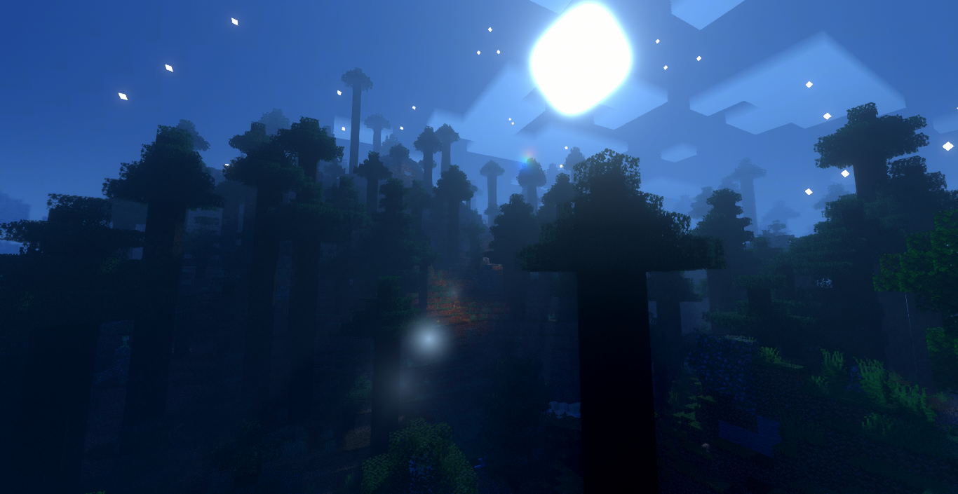 Сравнение графики Minecraft с шейдерами и без - реалистичное освещение и тени