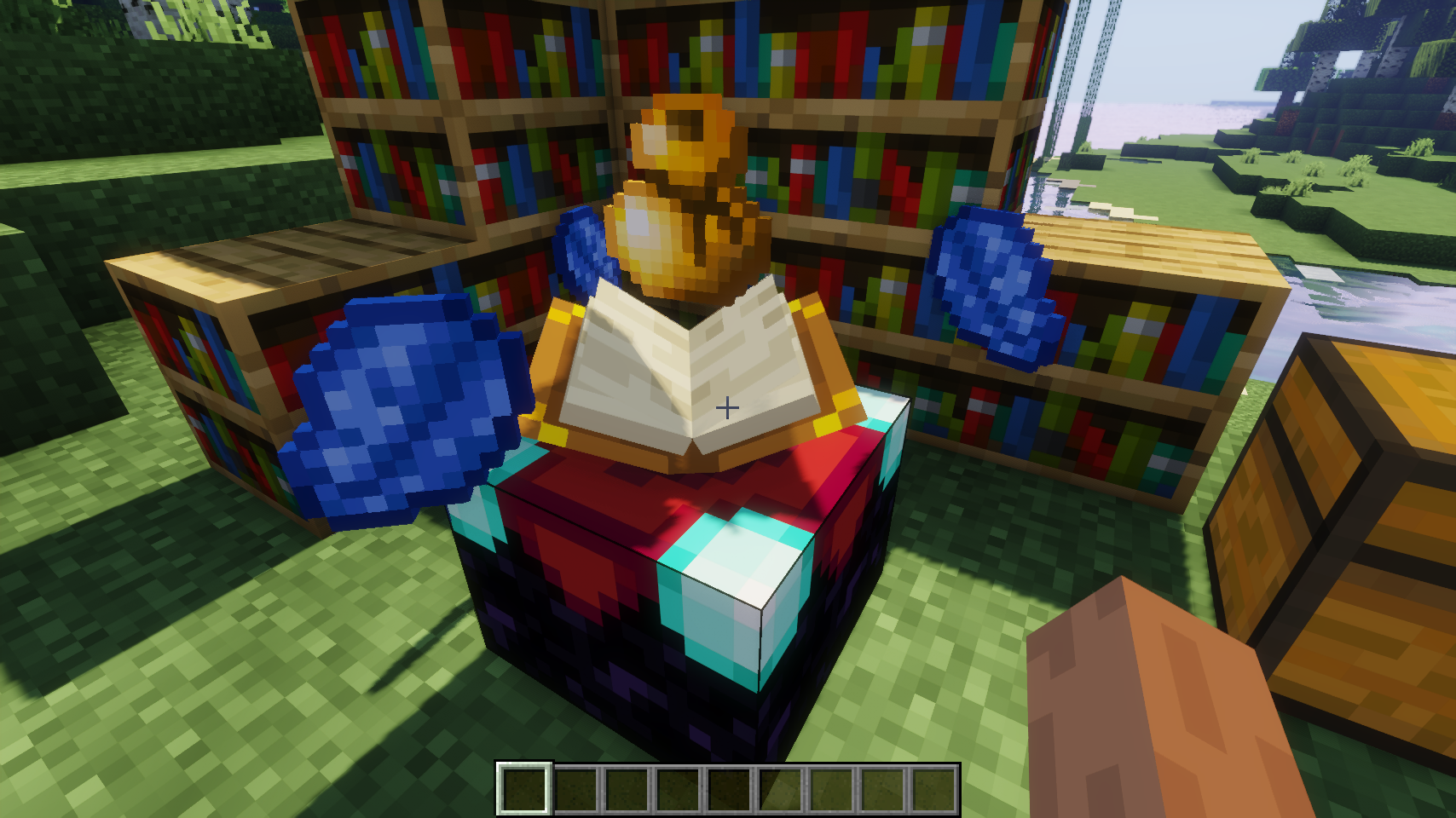 Пример крафта деревянных инструментов на верстаке в Minecraft