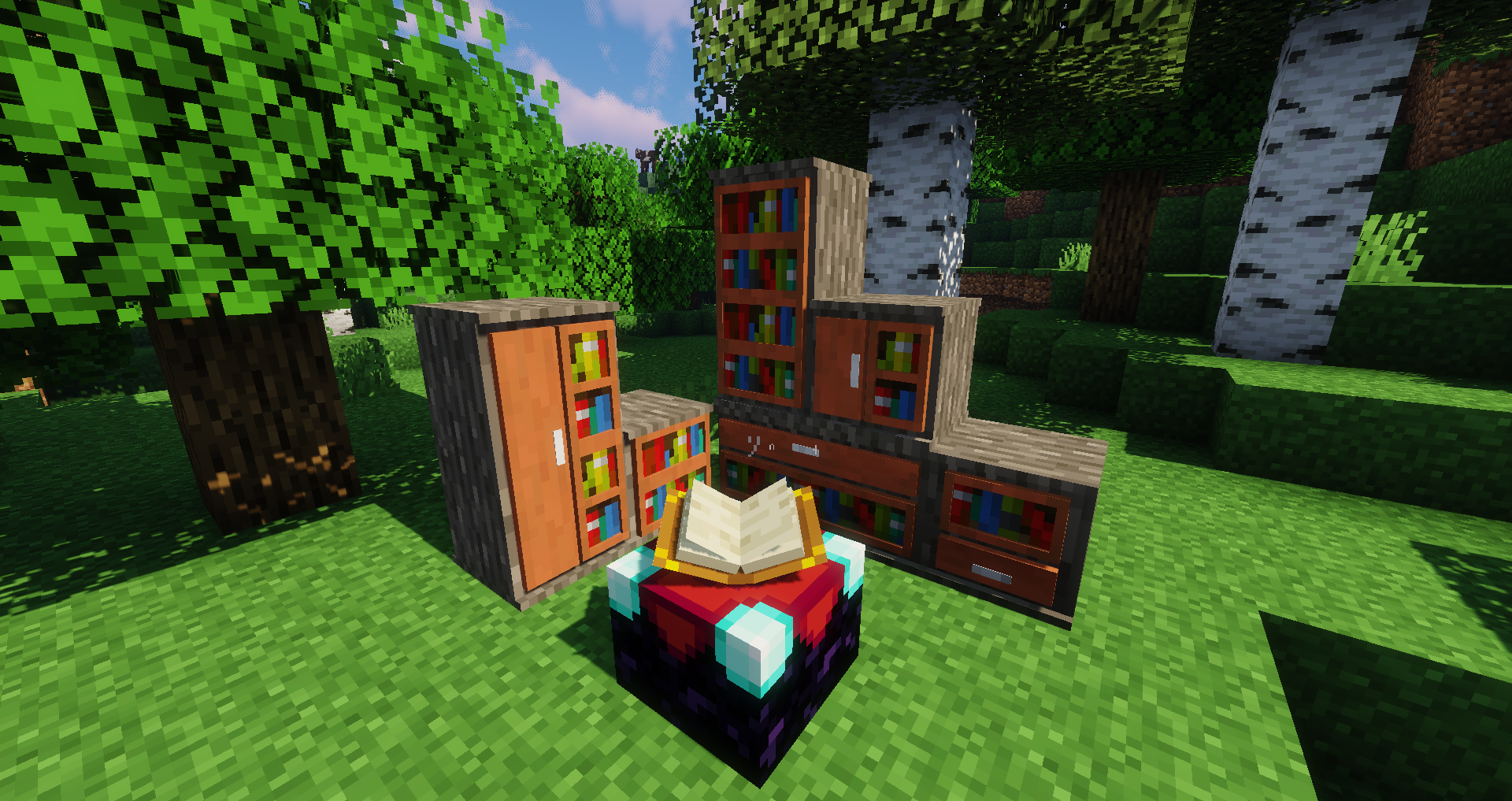 Игрок сражается с криперами в подземелье Minecraft