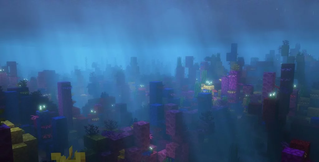 Игрок добывает дерево в Minecraft для создания первых инструментов