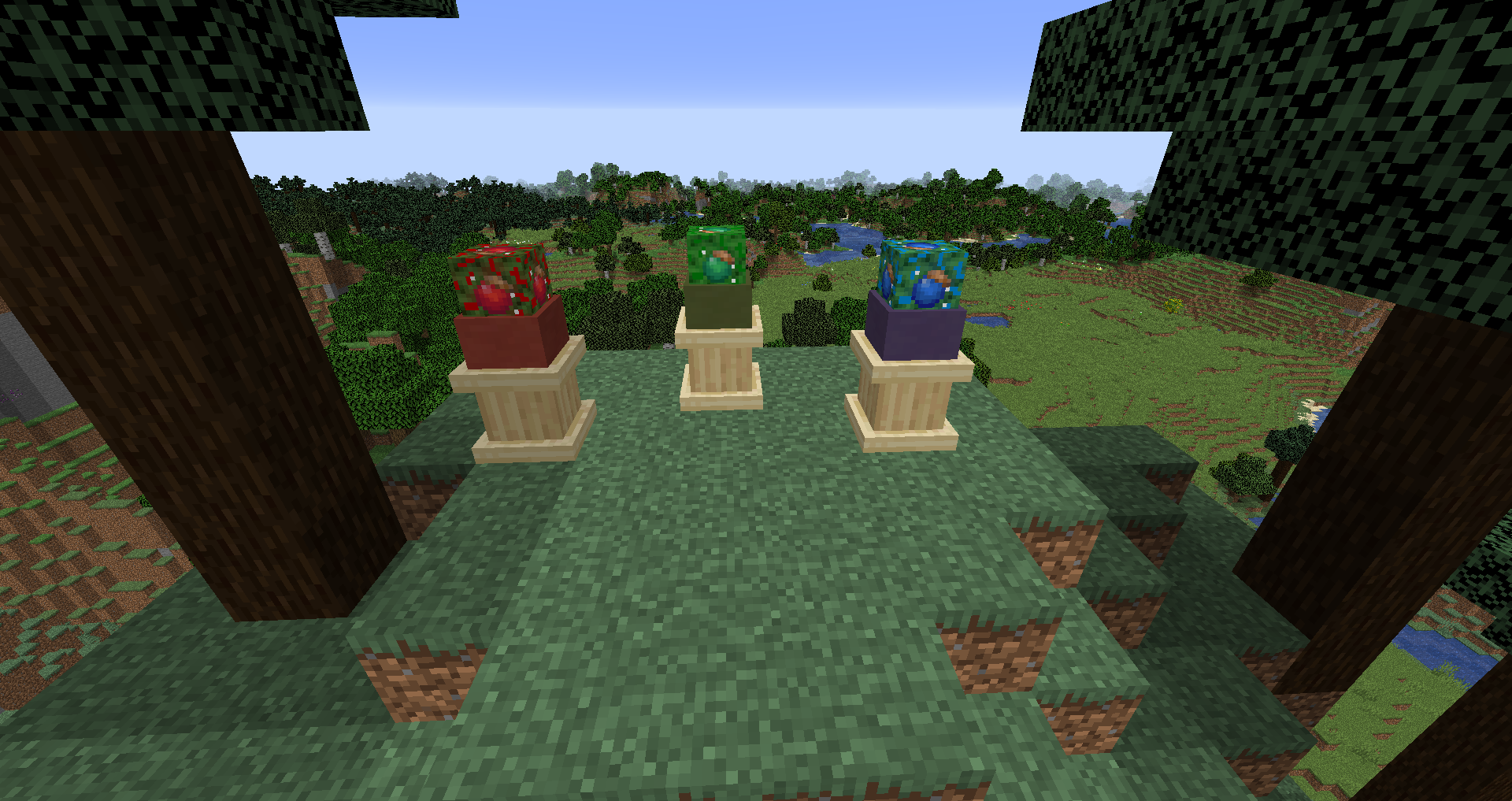 Интерфейс Botany Pots с растениями в моде Pixelmon для Minecraft