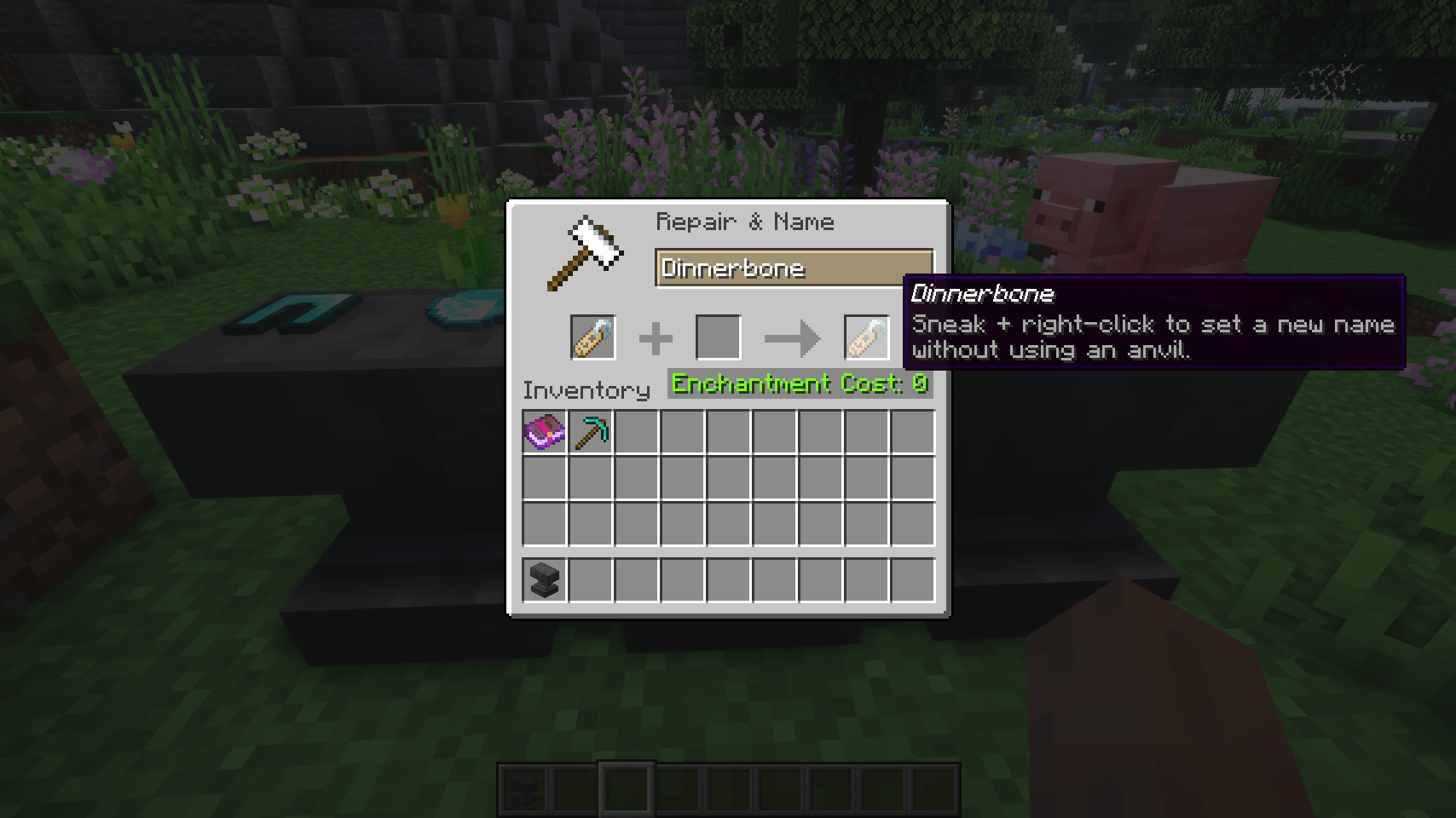 Процесс установки мода Easy Anvils через Fabric в Minecraft