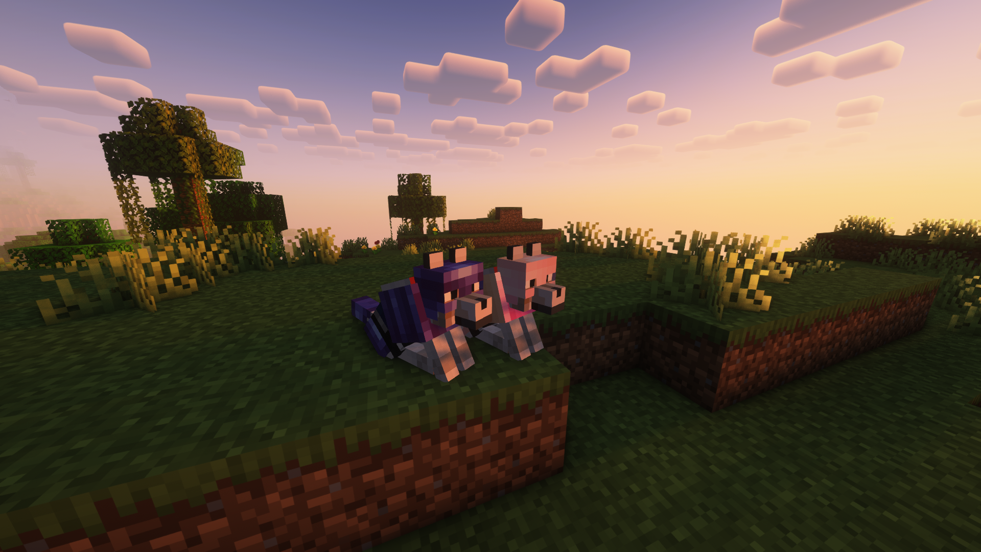 Главный экран Minecraft с меню выбора мира и настройками графики