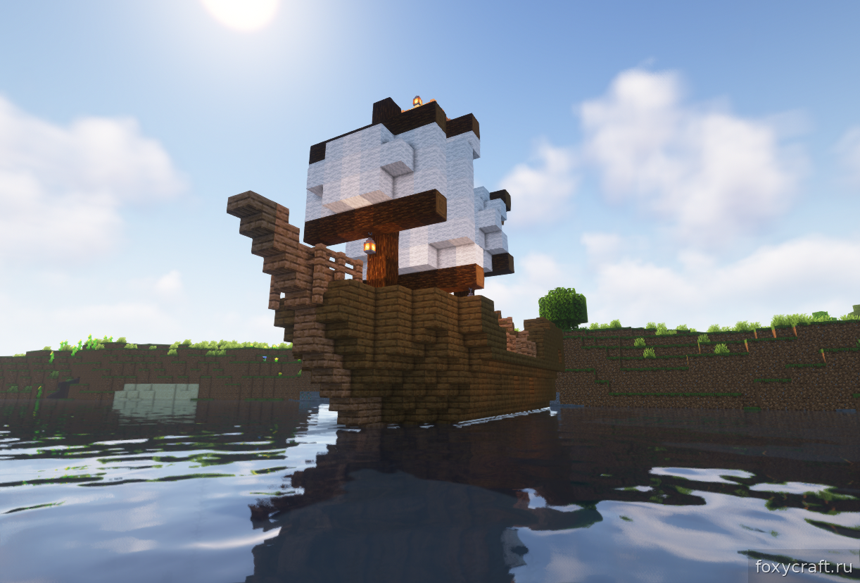 Игрок Minecraft добывает алмазы в подземной шахте при свете факелов