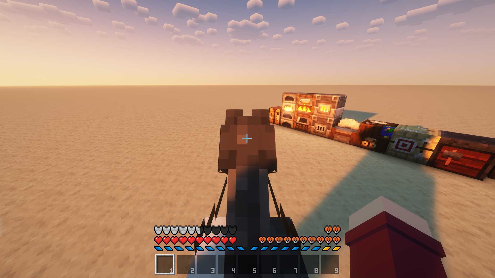 Пример крафта алмазной кирки в Minecraft с верстаком и ингредиентами