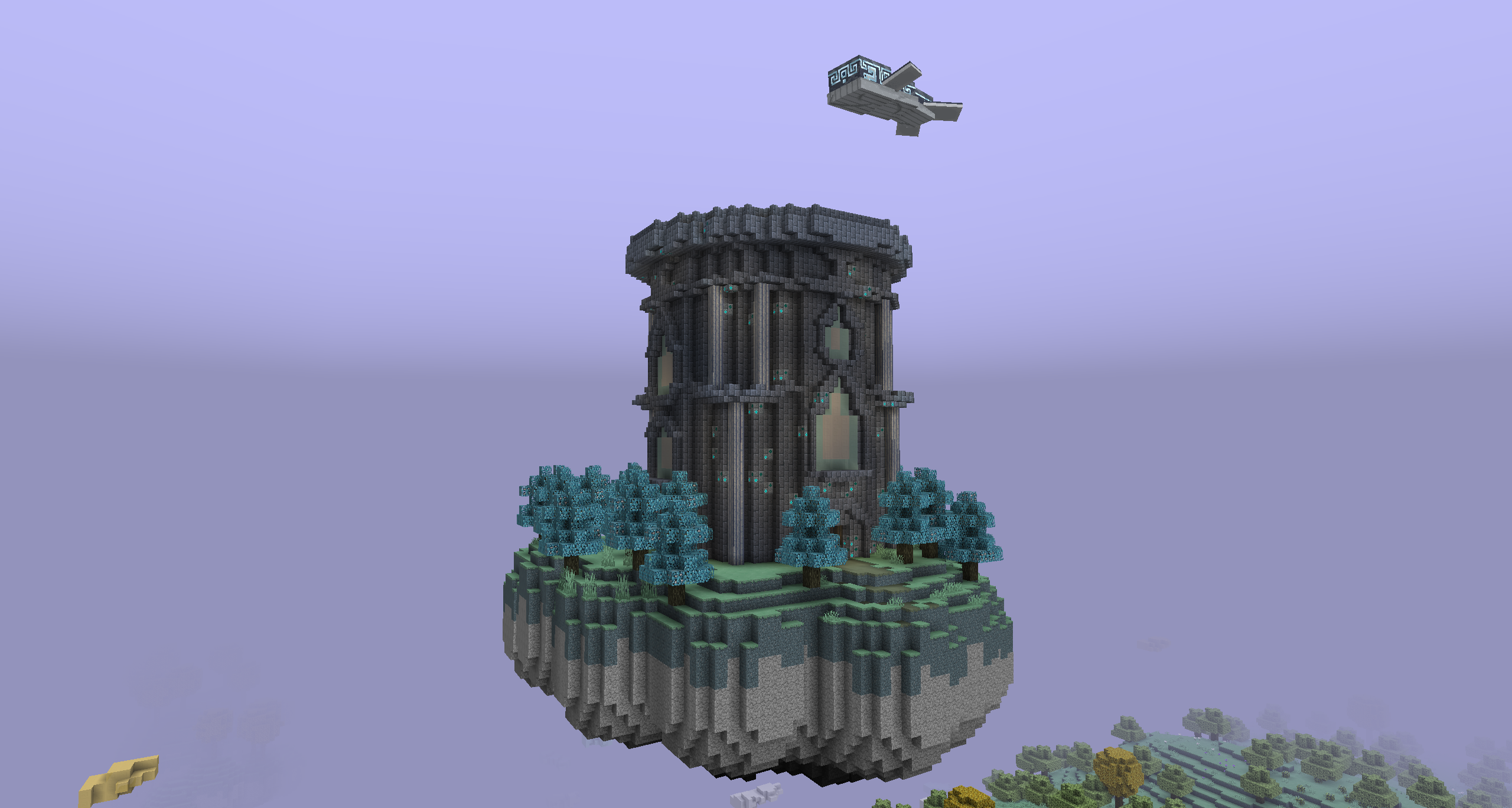 Красивый дом в Minecraft с садом и фермой