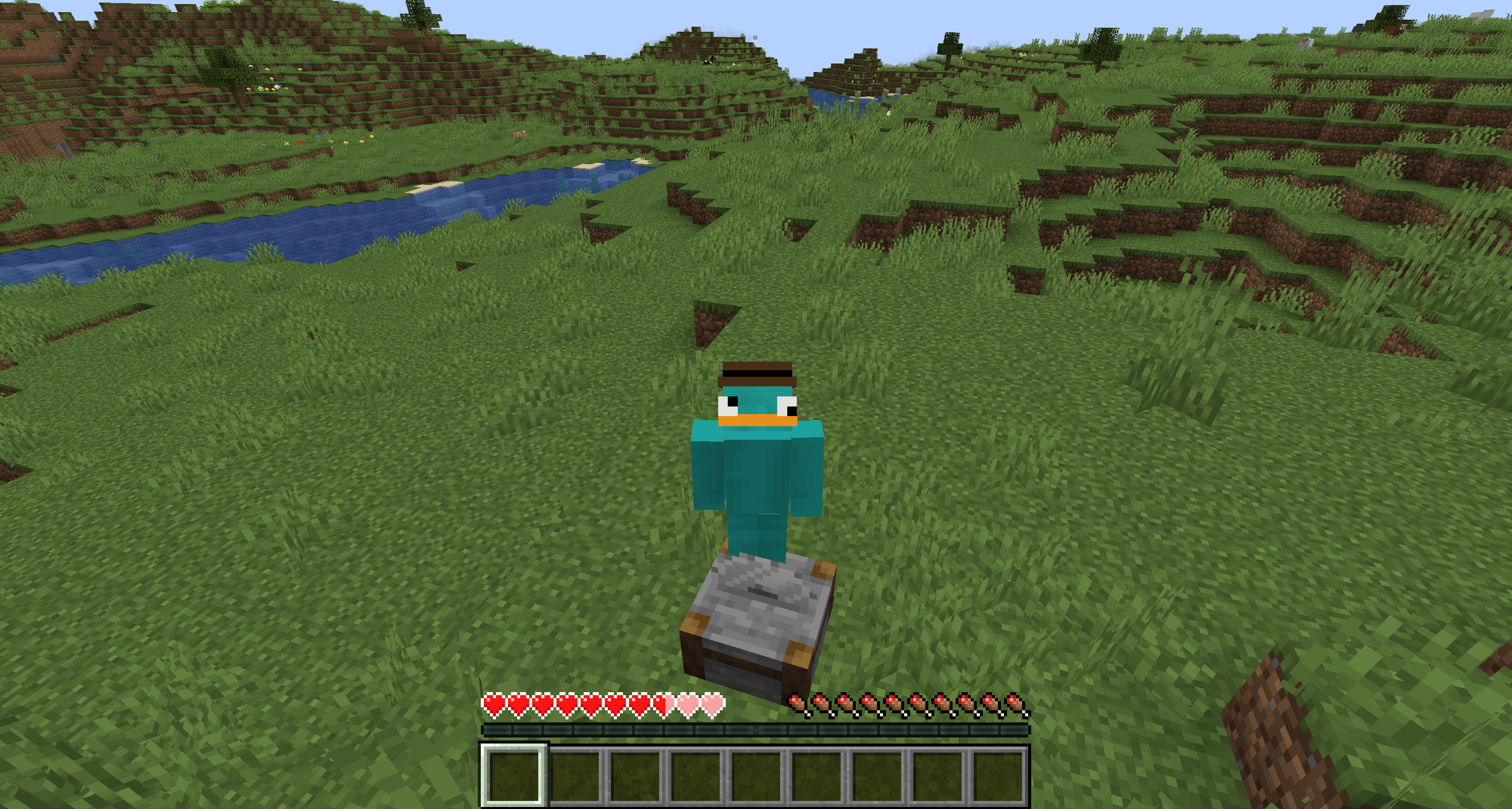Игроки на сервере Minecraft в режиме Bed Wars с цветными командами