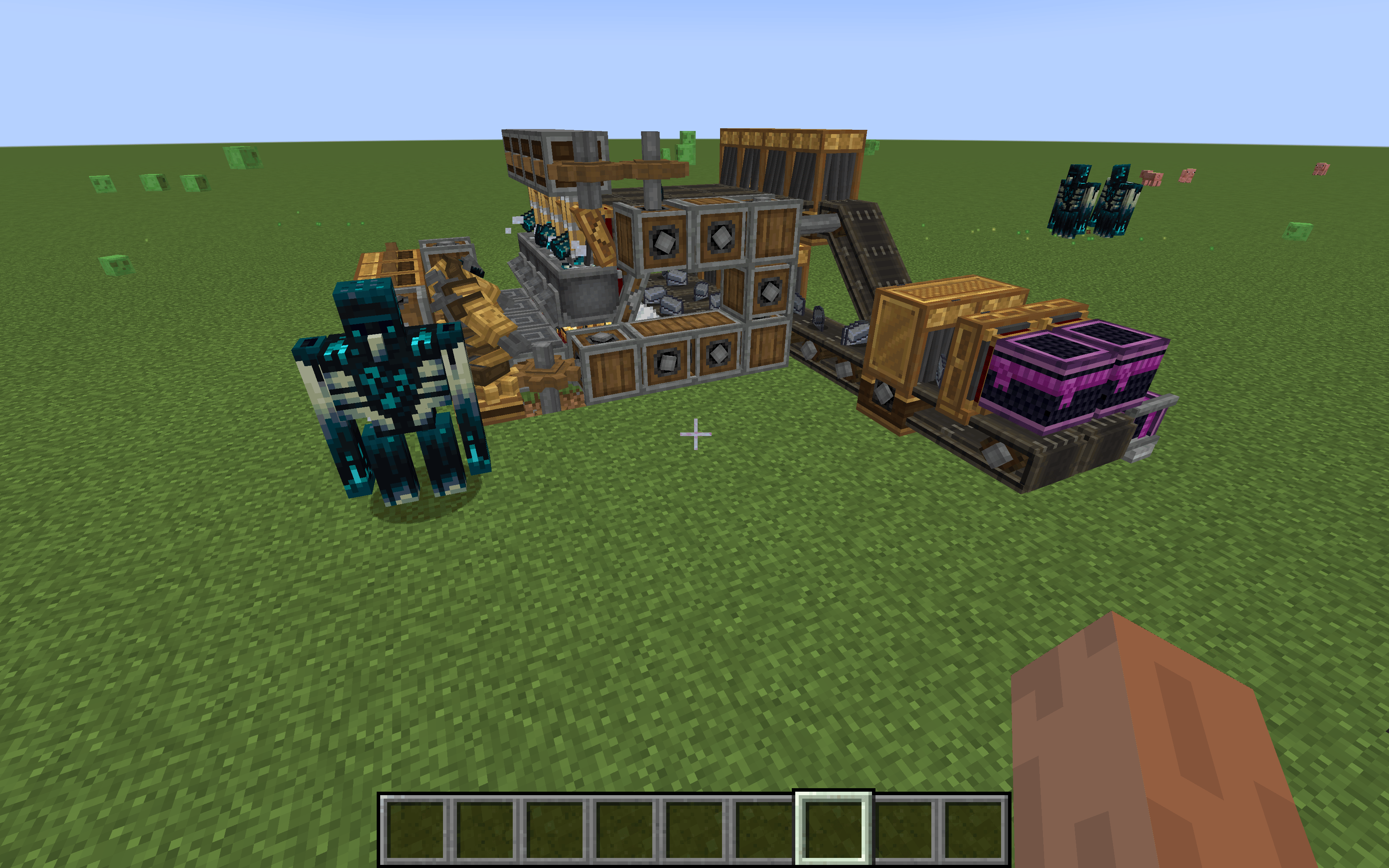 Сравнение големов из мода Modular Golems в разных биомах