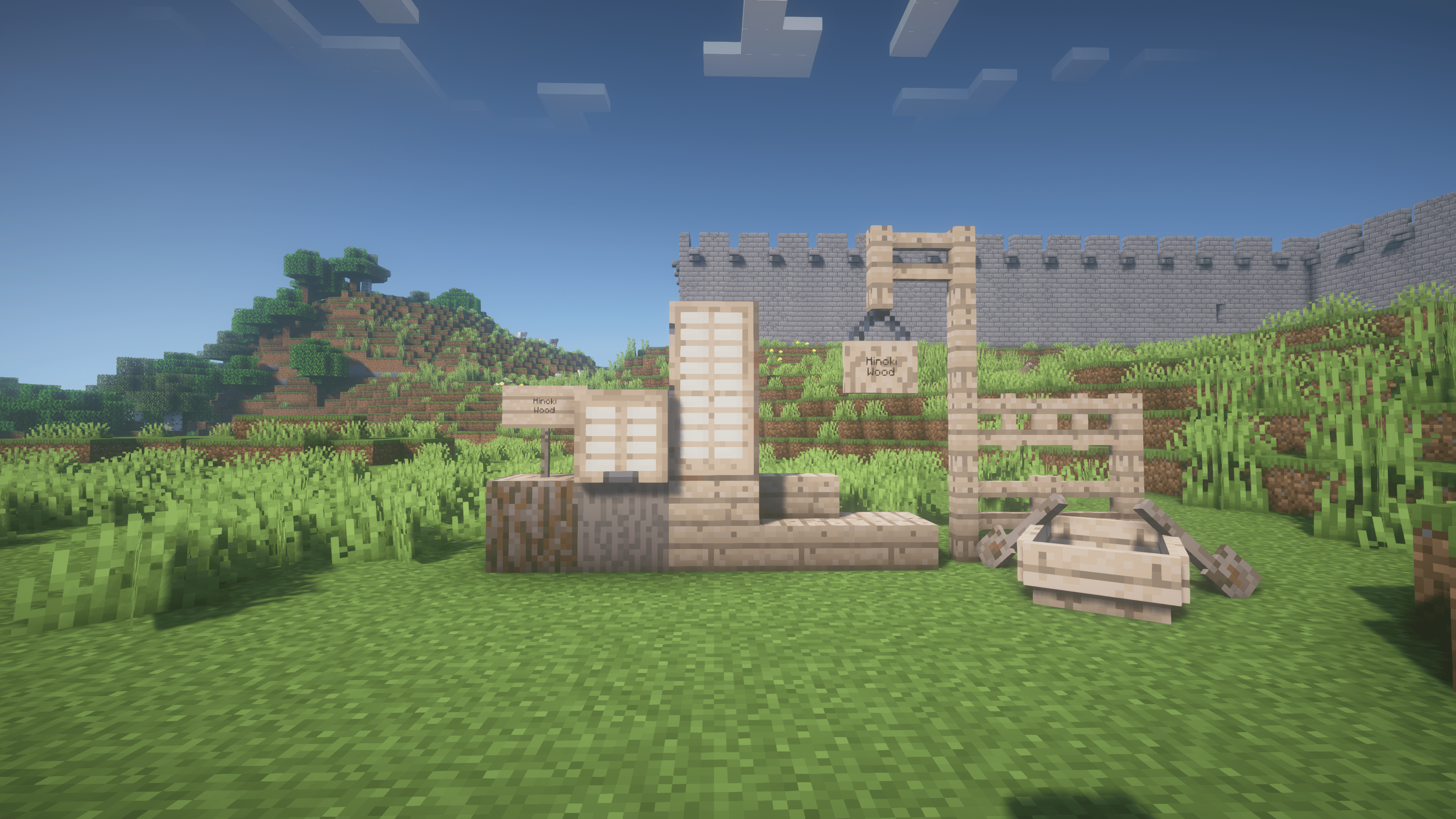 Верстак с рецептами крафта в Minecraft для создания инструментов