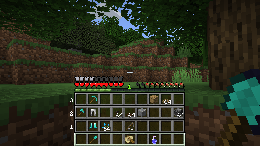 Крафтинг верстака и первых инструментов в Minecraft