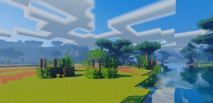 Сравнение стандартной графики Minecraft и с шейдерами Atlas