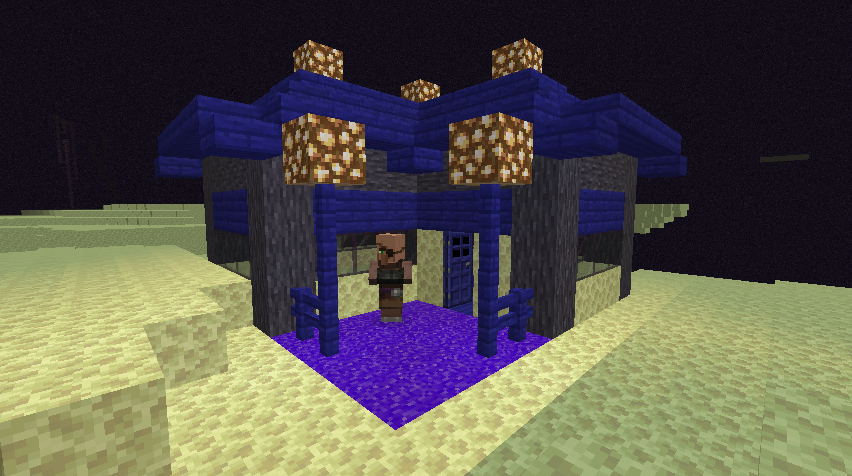 Горный биом в Minecraft с заснеженными вершинами
