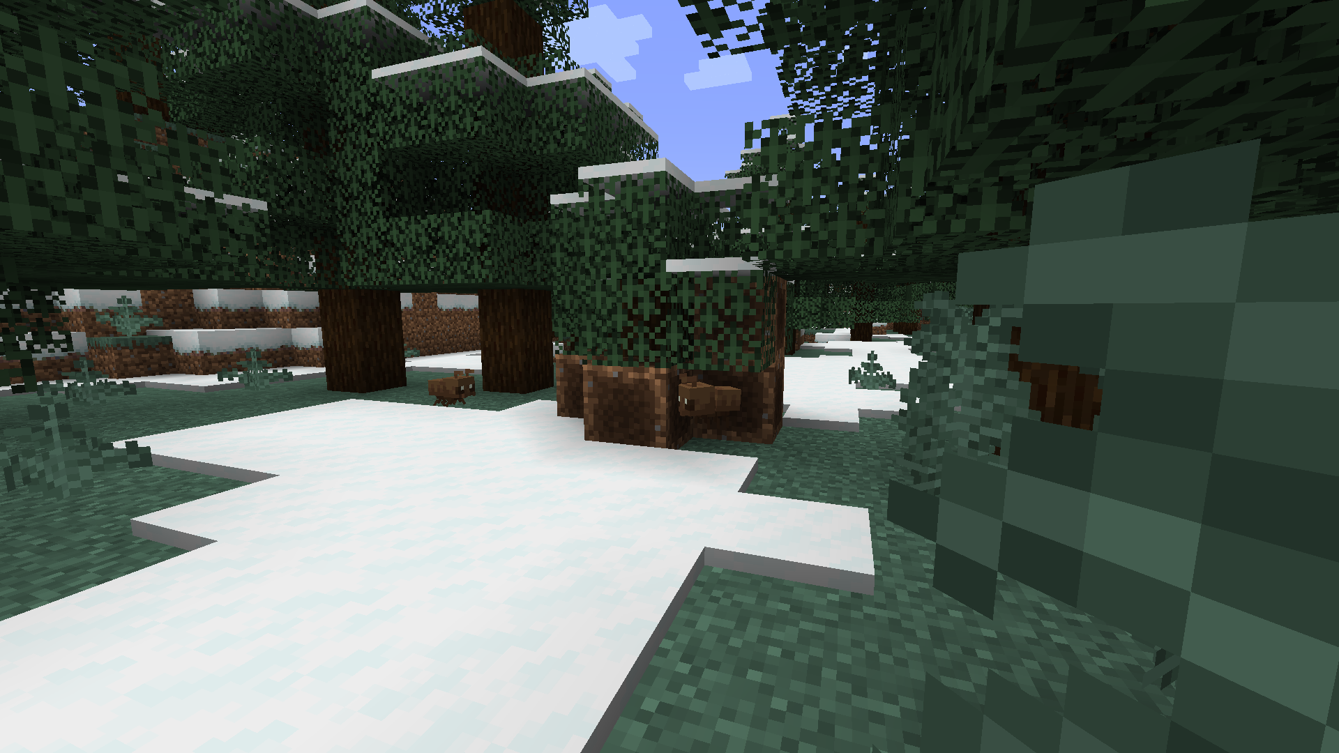Пример сложной постройки в Minecraft с использованием различных блоков и текстур