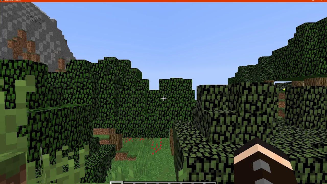 Красивый горный биом в Minecraft с водопадом и пещерой