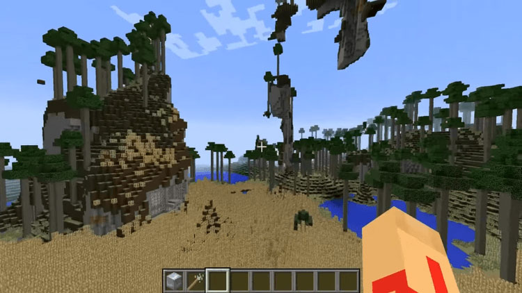 Интерфейс верстака в Minecraft с рецептами крафта