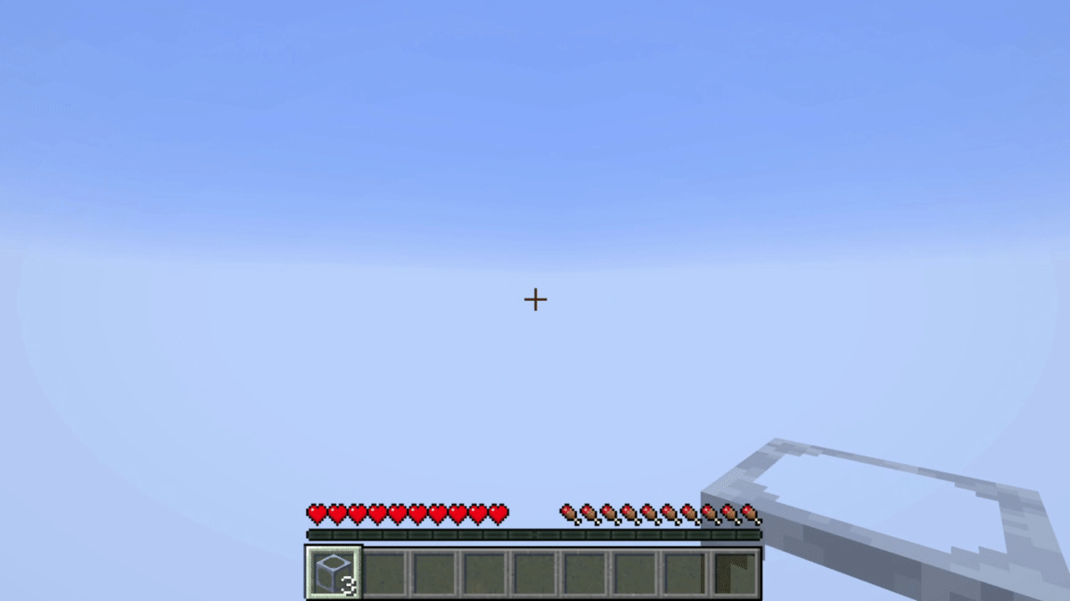 Анимация процесса строительства с Angel Block в Minecraft 1.18.2