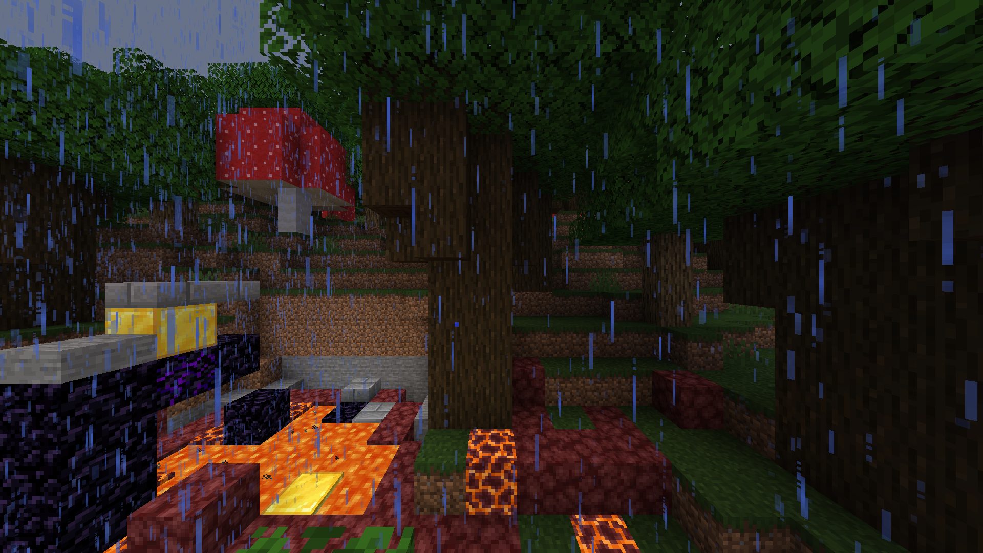 Интерфейс меню Minecraft с установленным модом Unsafe Spawns
