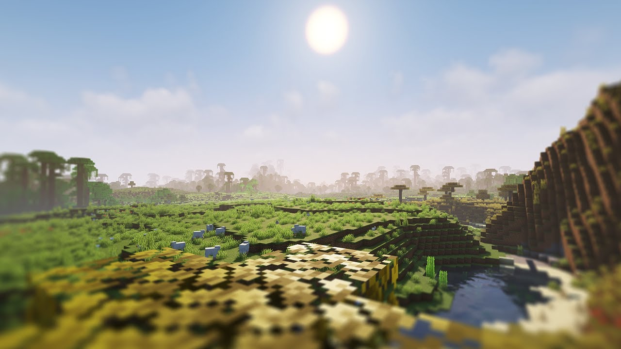 Главный экран Minecraft с выбором режимов игры