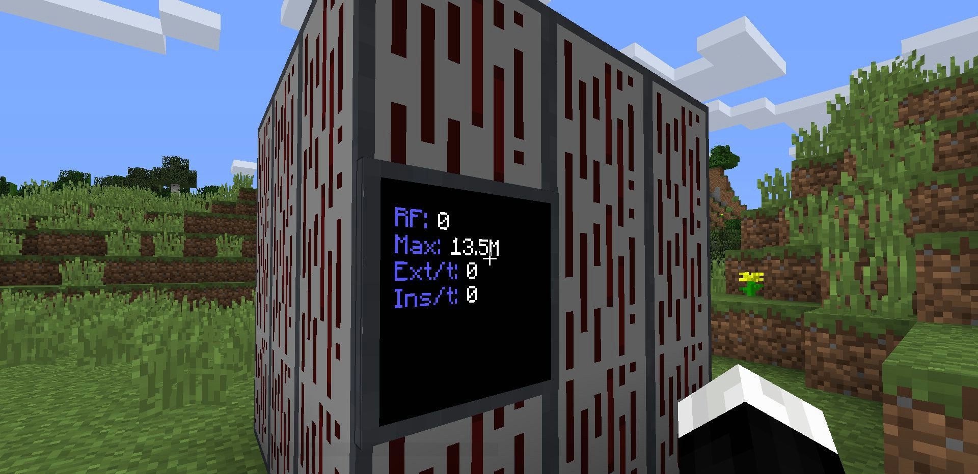 Генератор энергии из угля и древесного угля в моде RFTools Power